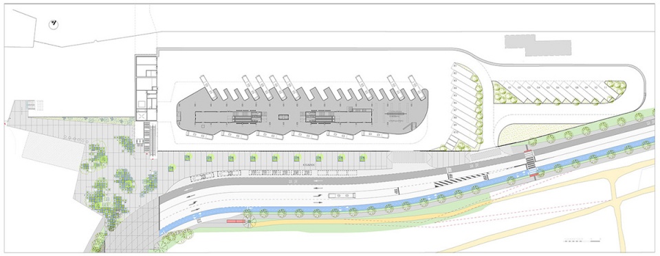 bus station integrated in the santiago de compostela intermodal station by idom