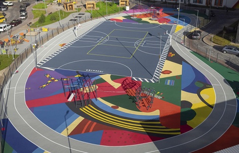 Inventor Landscape 校园操场设计，基辅 / KYB Architects