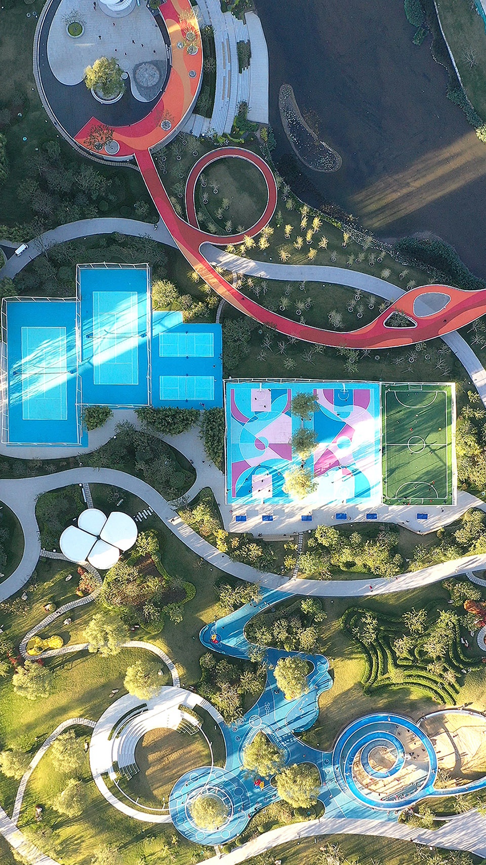 Zibo High tech District Cultural Sports Park China by GVL Design Group