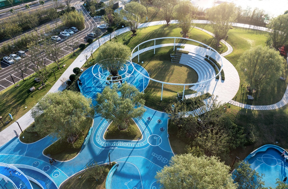 Zibo High tech District Cultural Sports Park China by GVL Design Group