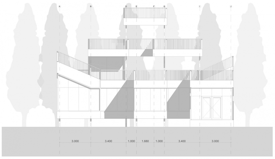 Ginkgo Forest Tea House China by MADAM Hexia Architects
