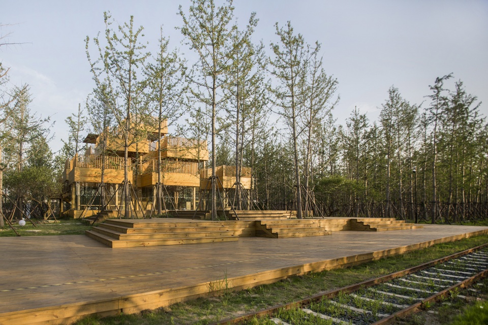 Ginkgo Forest Tea House China by MADAM Hexia Architects