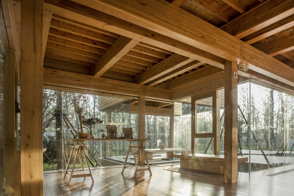 Ginkgo Forest Tea House China by MADAM Hexia Architects