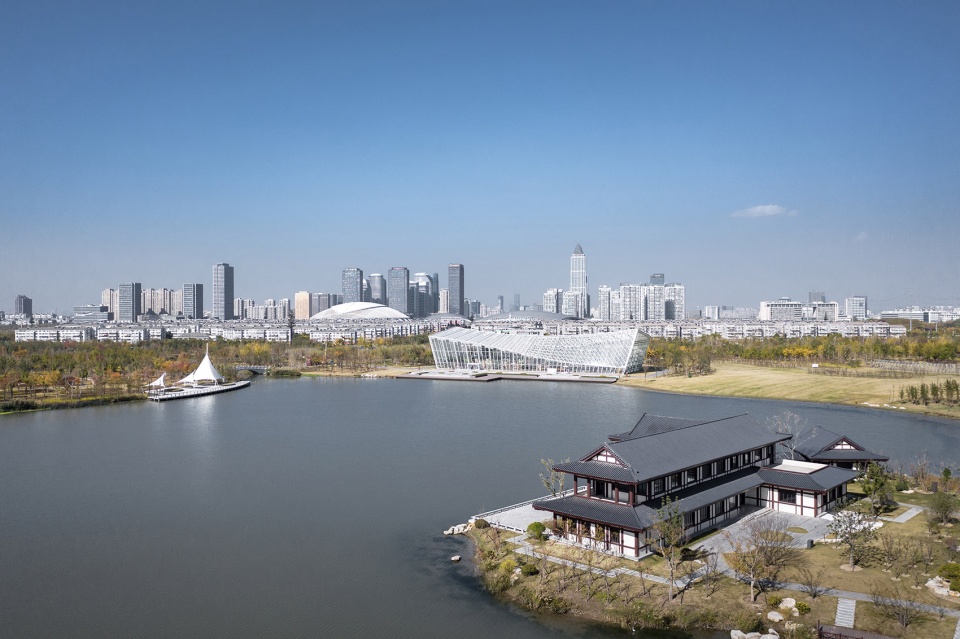 greenhouse of nantong botanical garden by gen architects