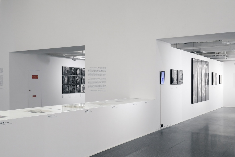 exhibition design of wonderland fang lijun ink painting by swallowtail design