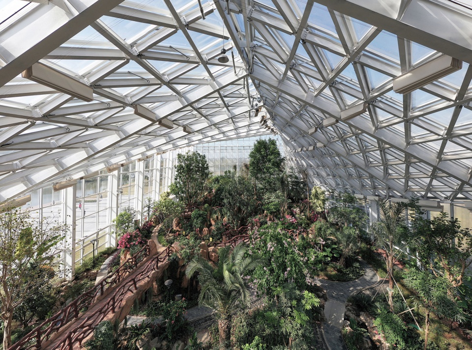 greenhouse of nantong botanical garden by gen architects