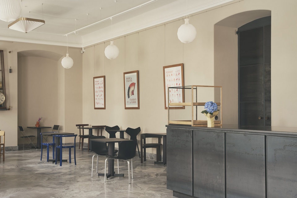 cafe and shop for designmuseum denmark by oeo studio