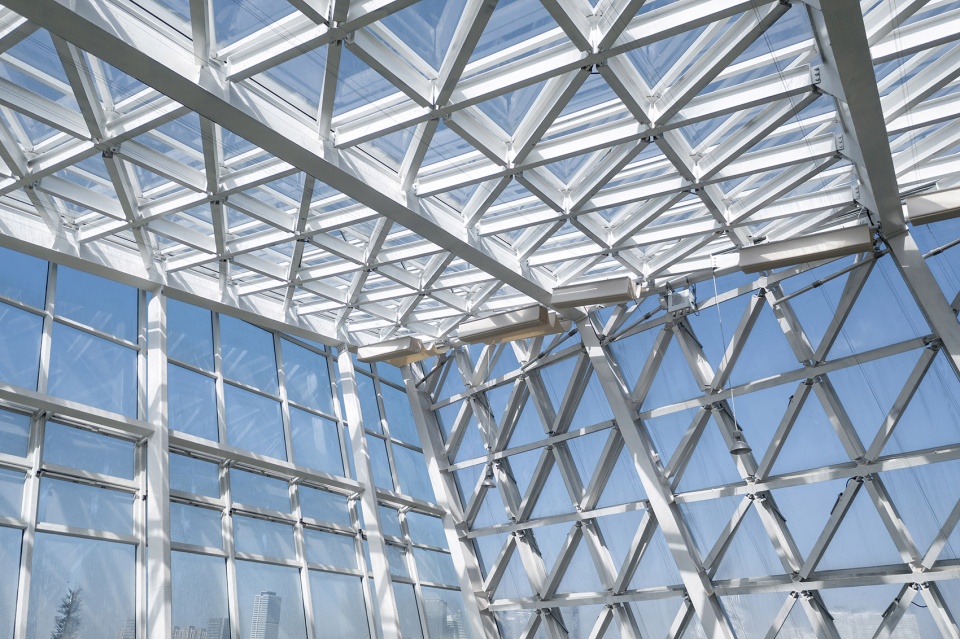 greenhouse of nantong botanical garden by gen architects