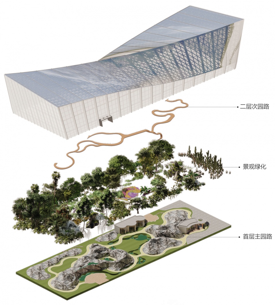 greenhouse of nantong botanical garden by gen architects