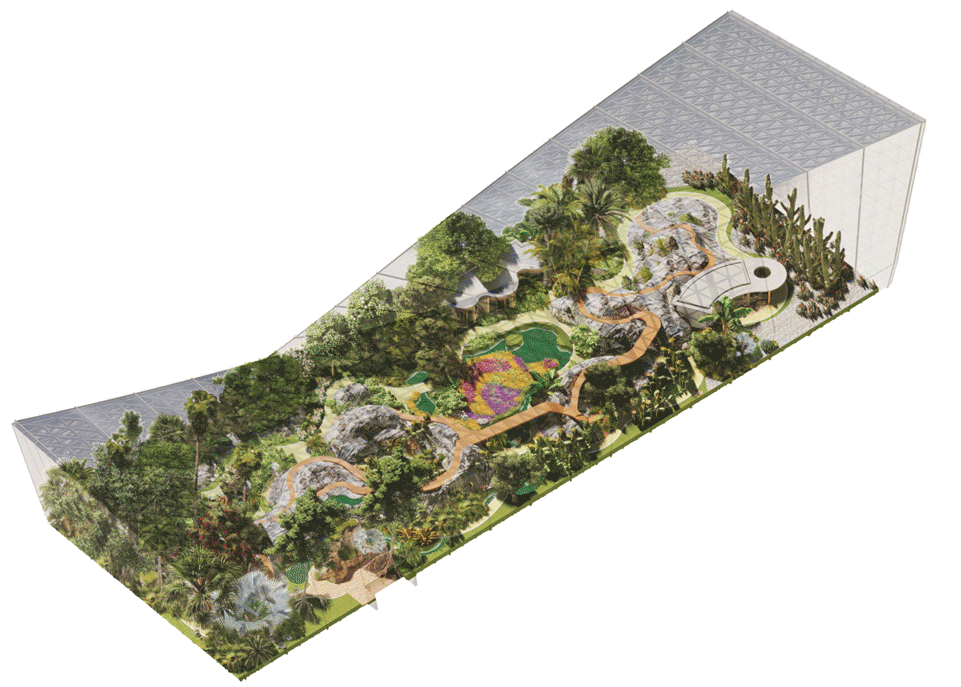 greenhouse of nantong botanical garden by gen architects