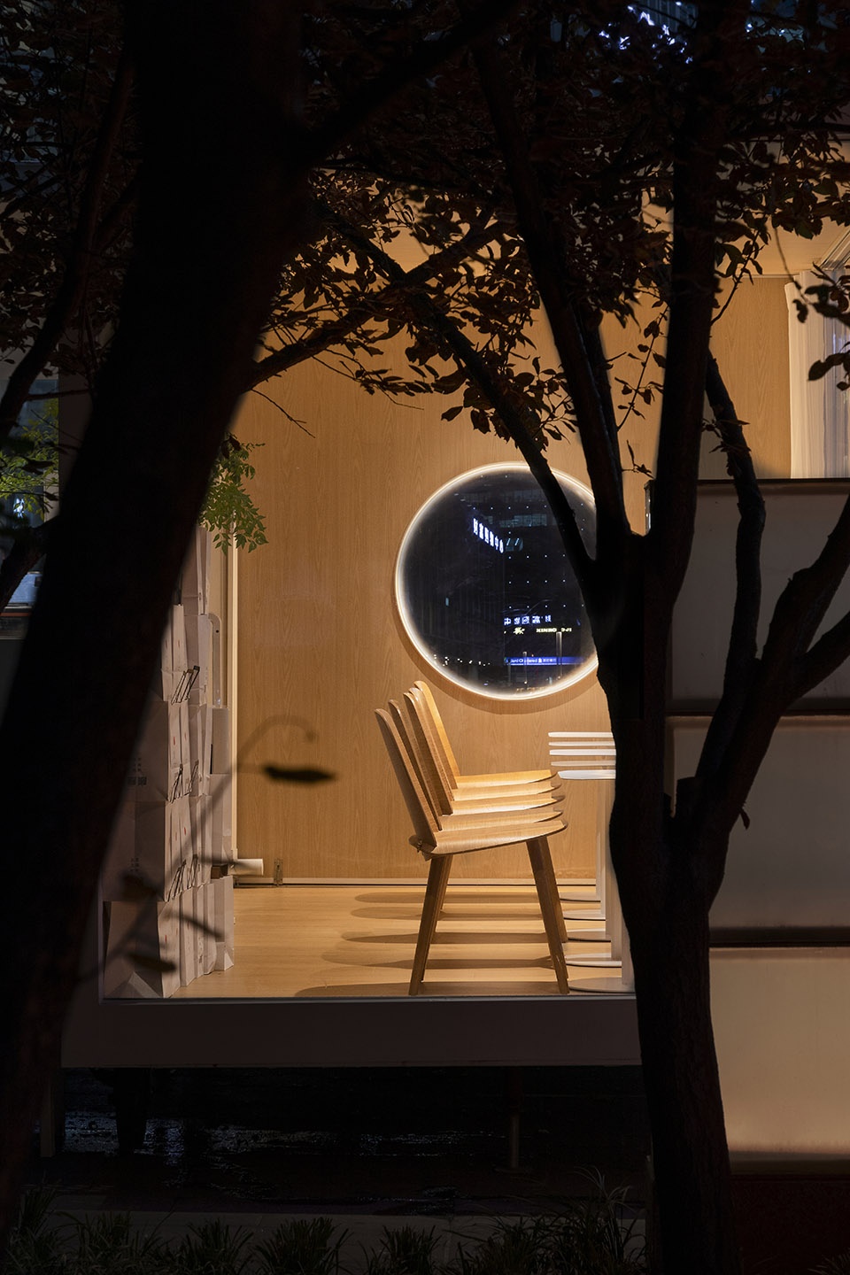 wandering metal hands coffee drives camping coffee car into china world trade center beijing by daga architects