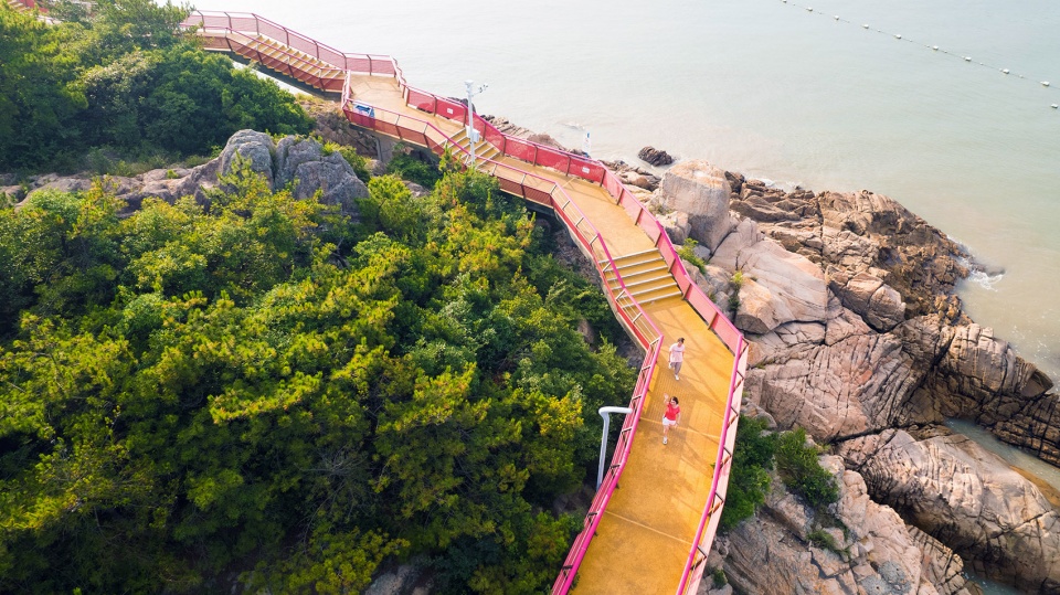 ningbo songlan mountain coastal plank road china by turenscape
