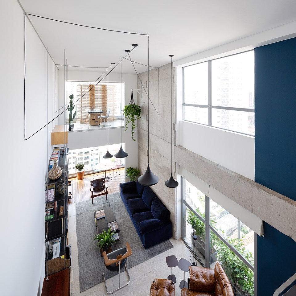 aerial apartment by casa14 arquitetura