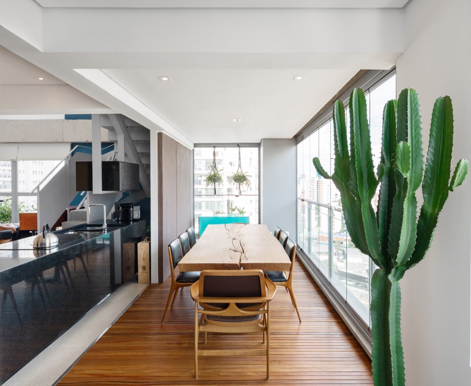aerial apartment by casa14 arquitetura