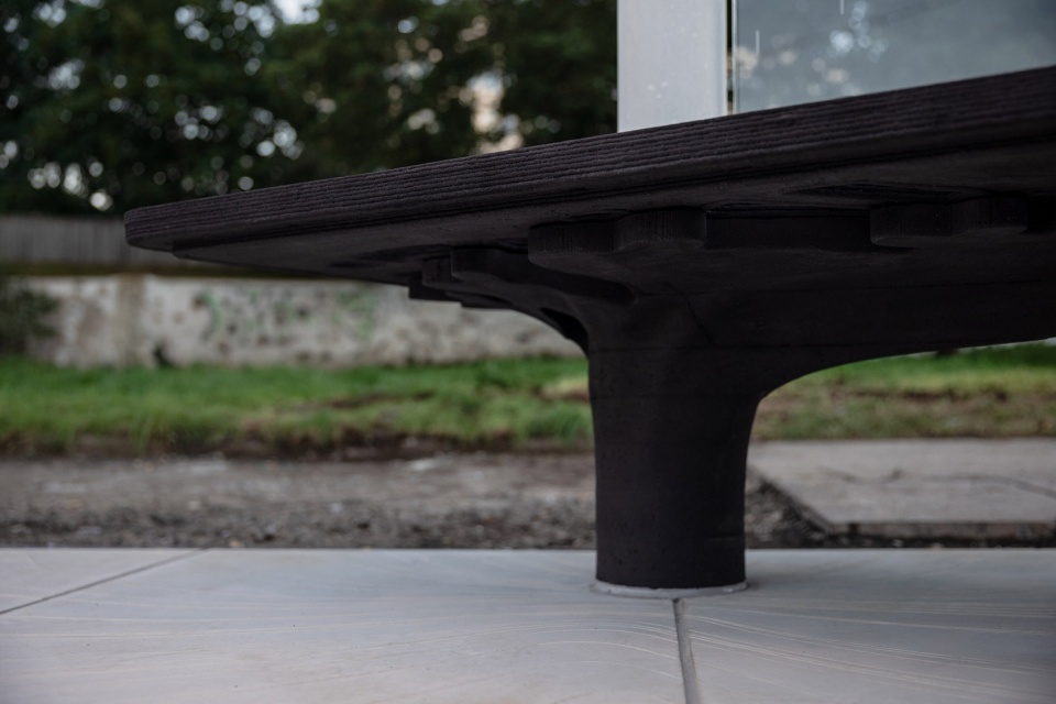 3d printed uhpc tram stop by so concrete