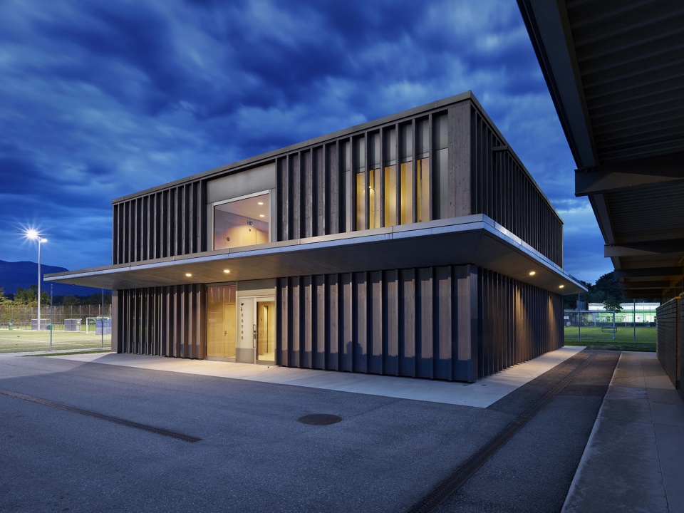 Les Vergers Sports Center Meyrin Geneva by AM Architectes