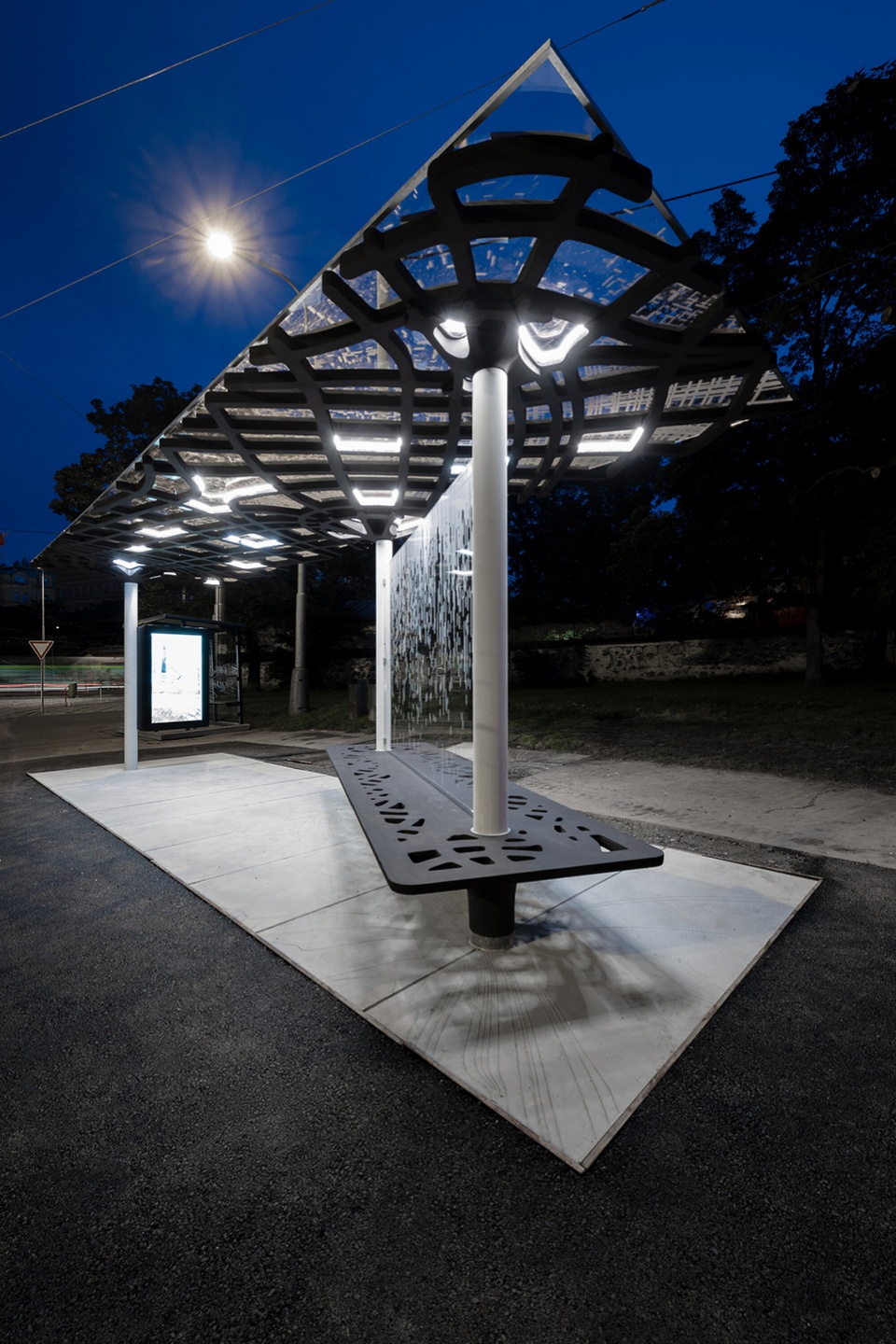 3d printed uhpc tram stop by so concrete