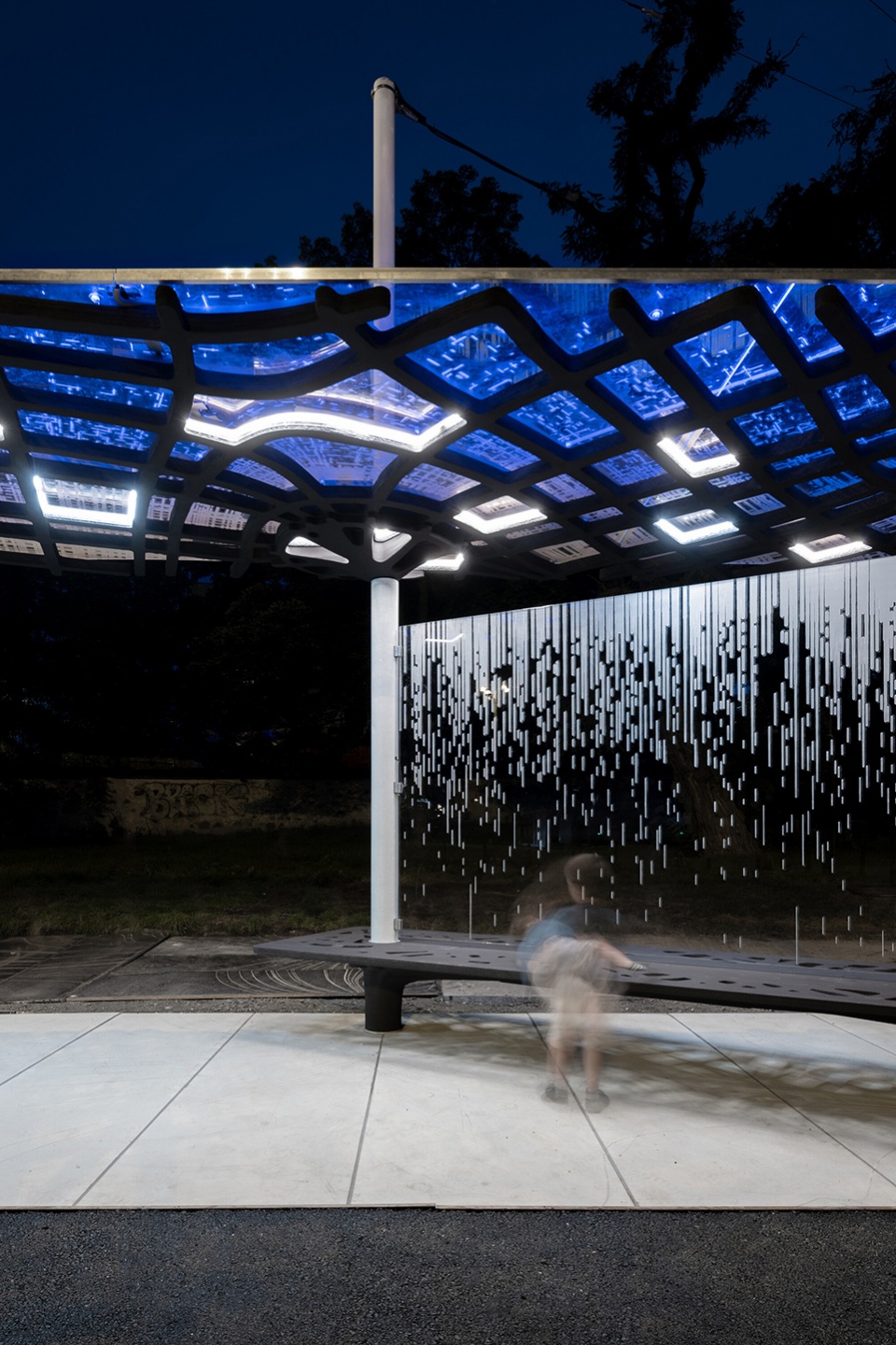 3d printed uhpc tram stop by so concrete