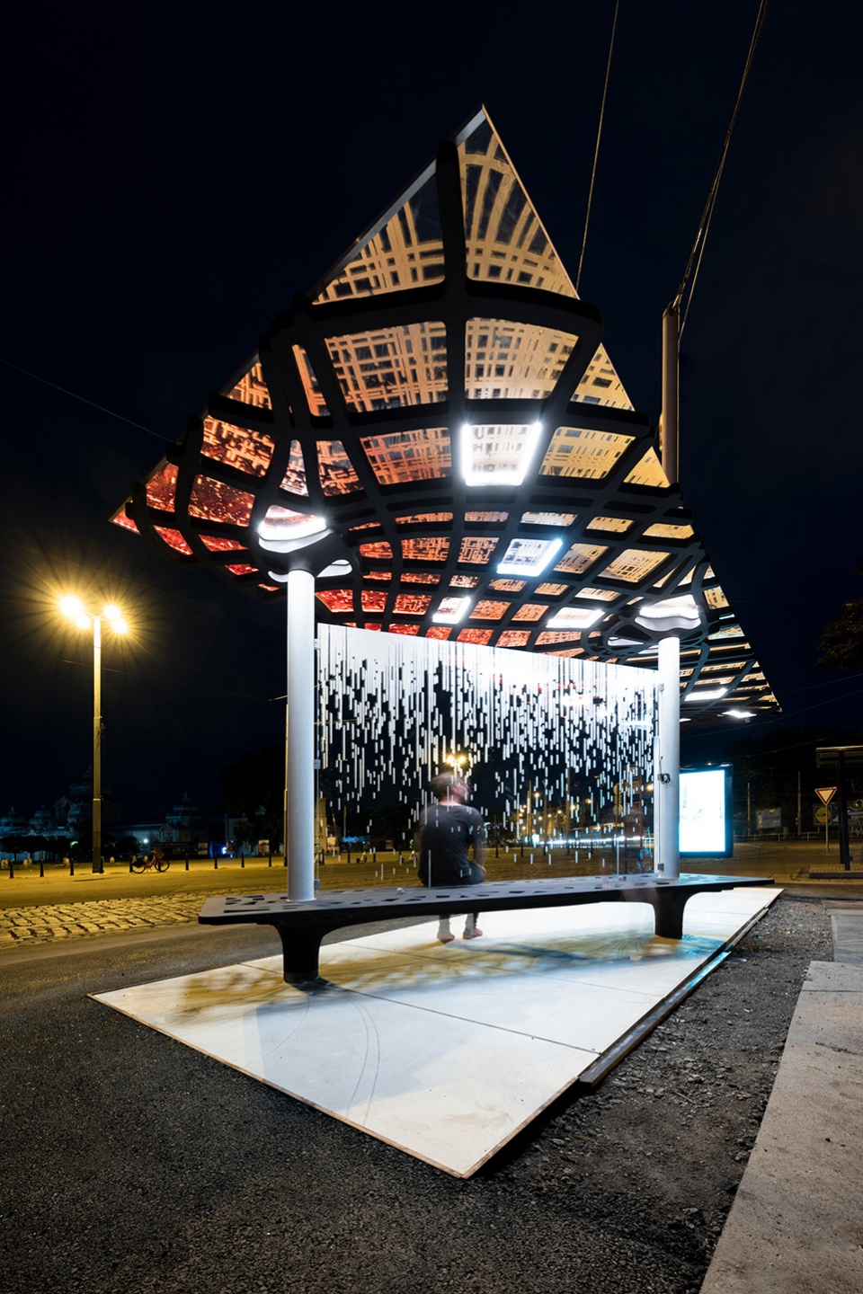 3d printed uhpc tram stop by so concrete