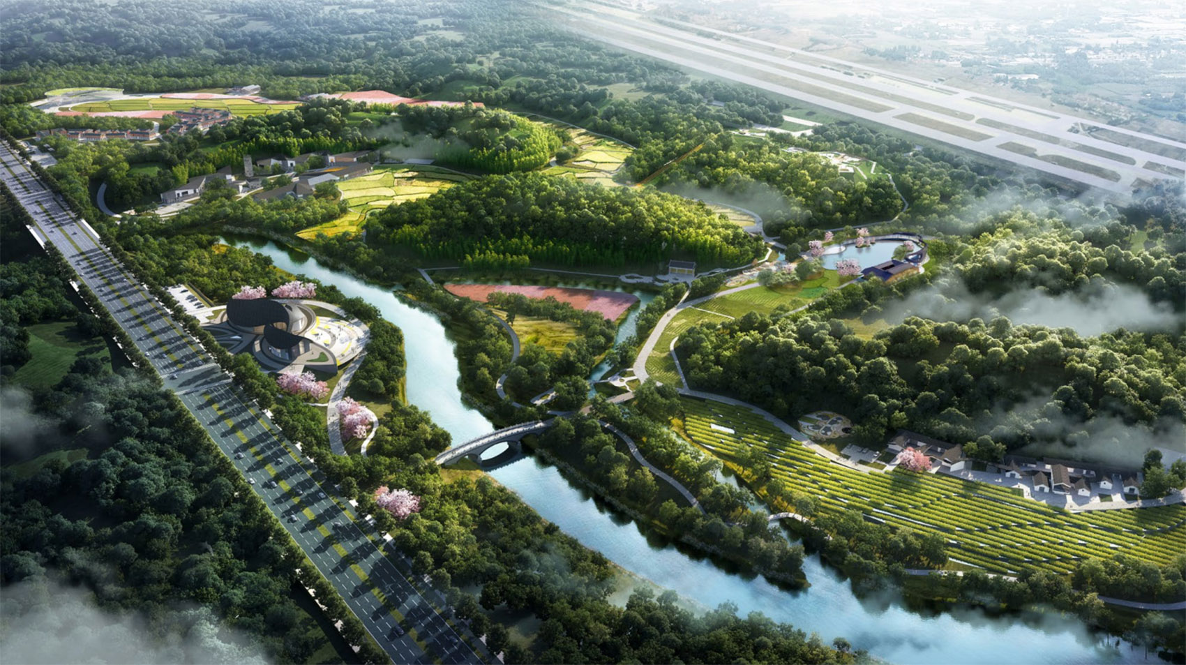 Three Fish and Lion Cultural Village by SecondNature - 谷德设计网