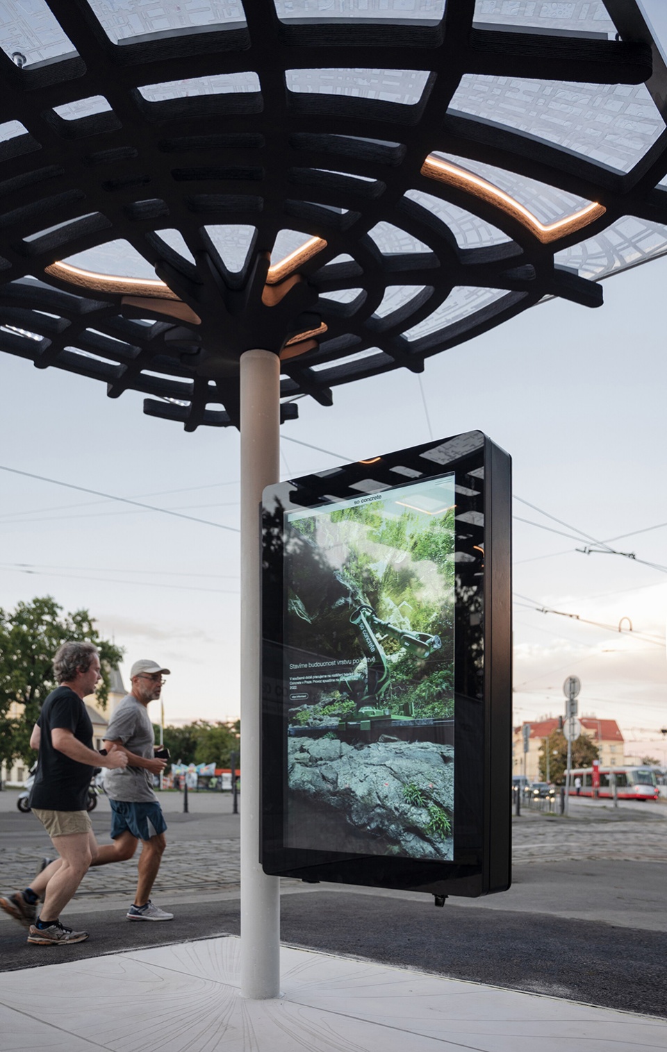 3d printed uhpc tram stop by so concrete