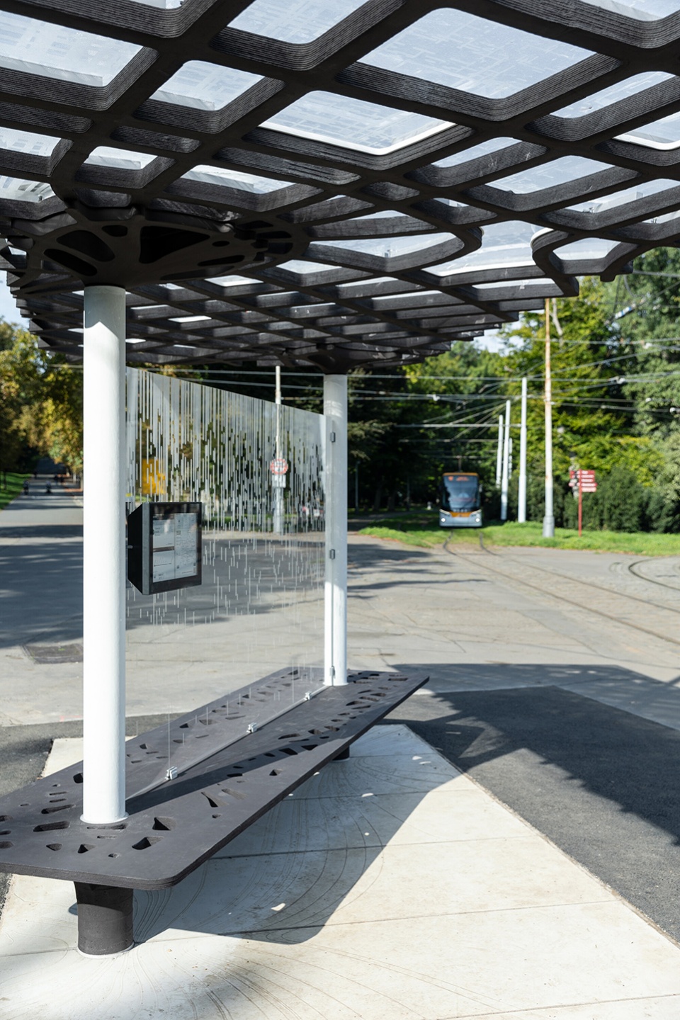 3d printed uhpc tram stop by so concrete