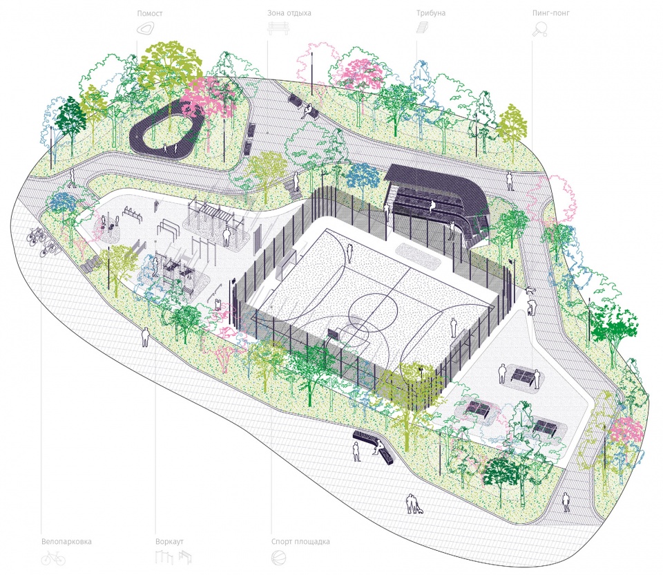 Poyma Embankment Park Basis architectural bureau