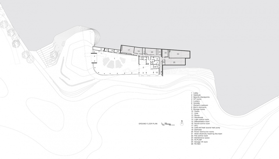 xinglong lake roadshow center by tektonn architects