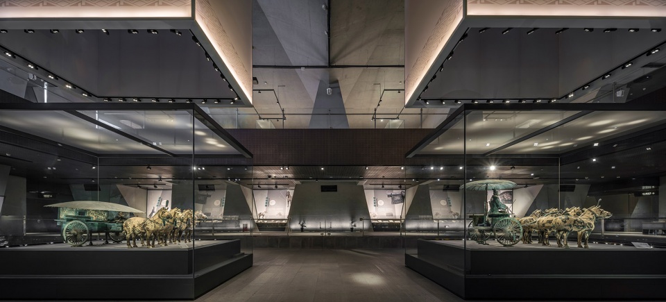 the bronze chariots museum of the qin shi huang mausoleum in xian by zsa atelier diameter