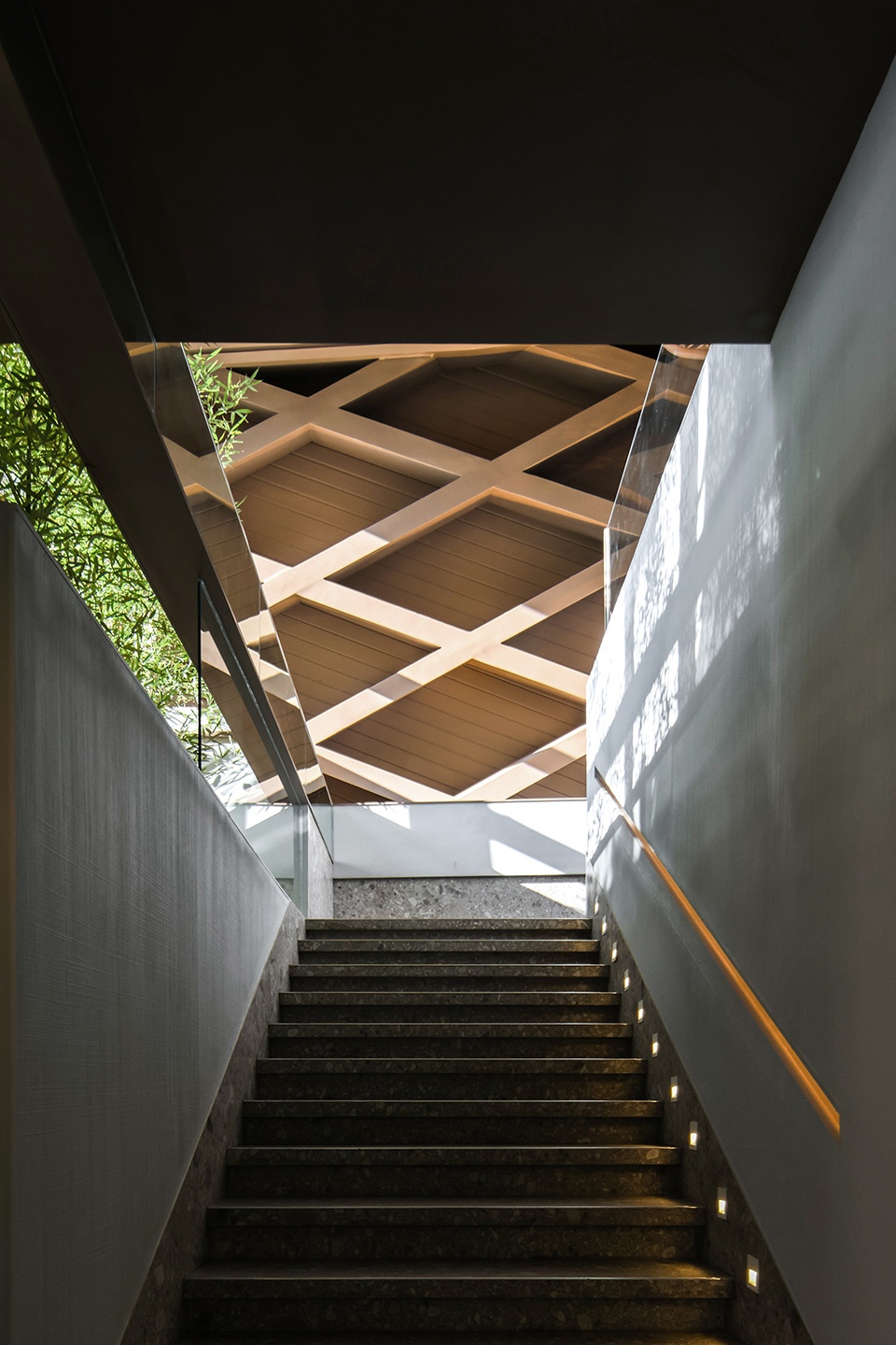 Timber Roofed Restaurant on Jiaozi Avenue China by BEHIVE Architects
