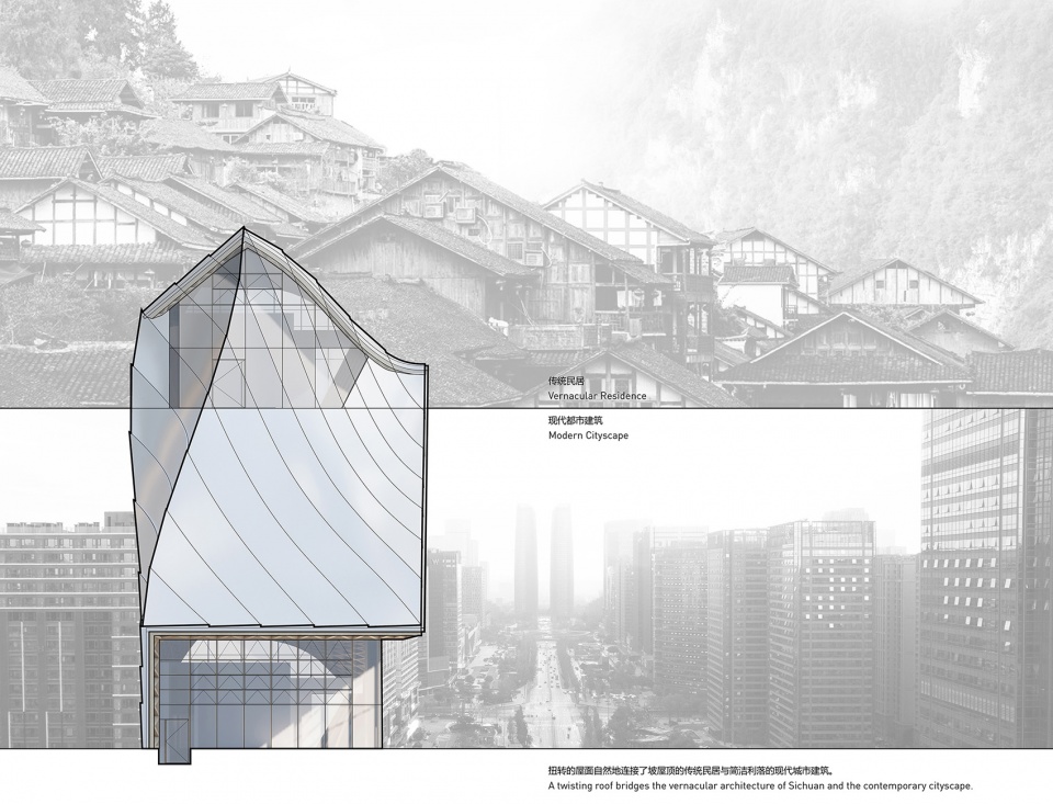 Timber Roofed Restaurant on Jiaozi Avenue China by BEHIVE Architects