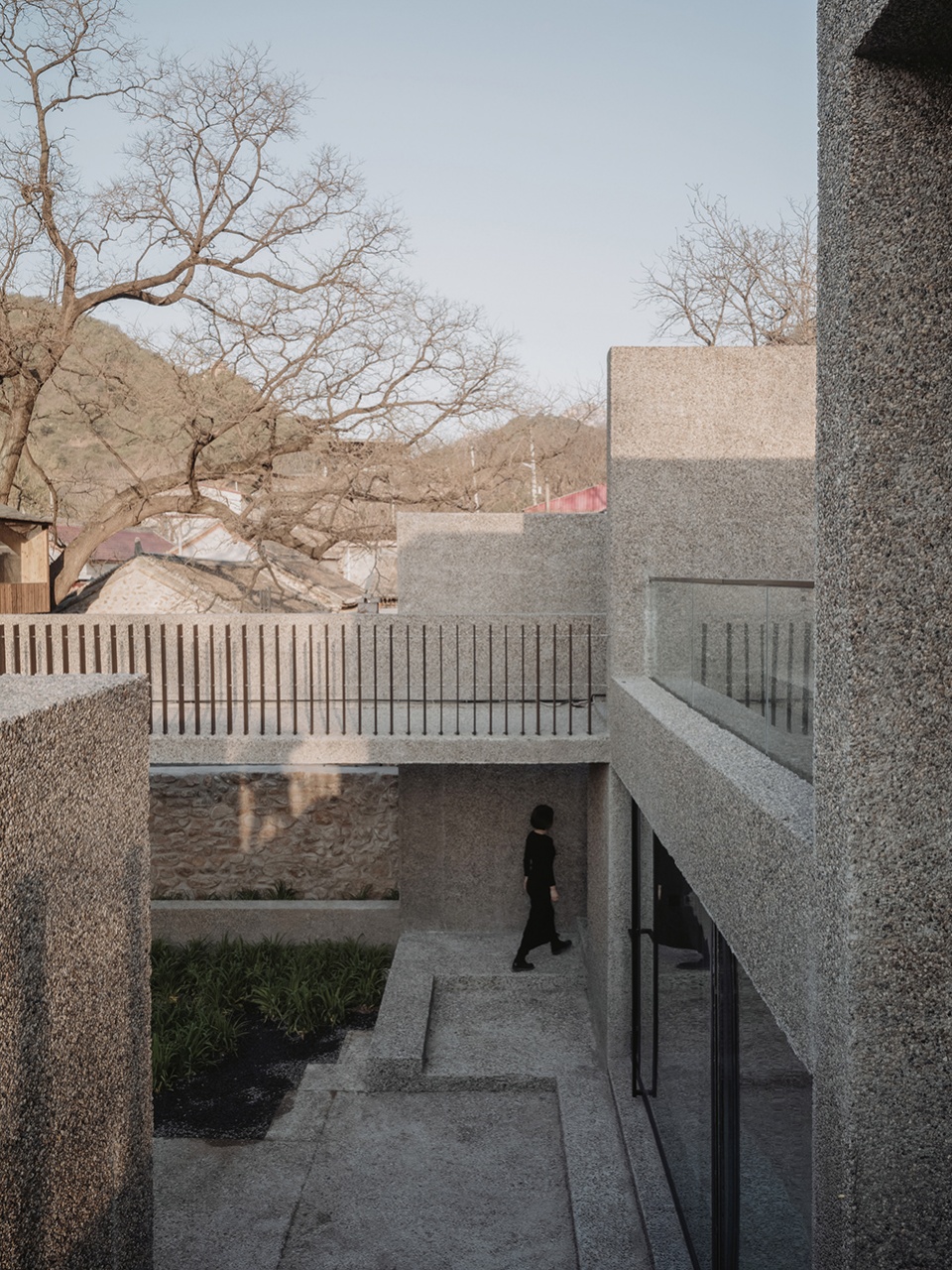 slow courtyard in the hills a bridge under the great wall by nsaaa