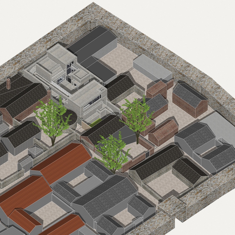 slow courtyard in the hills a bridge under the great wall by nsaaa