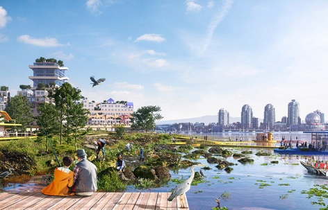 “海平面上升应对策略集” - 福溪滨水空间改造方案，温哥华 / MVRDV