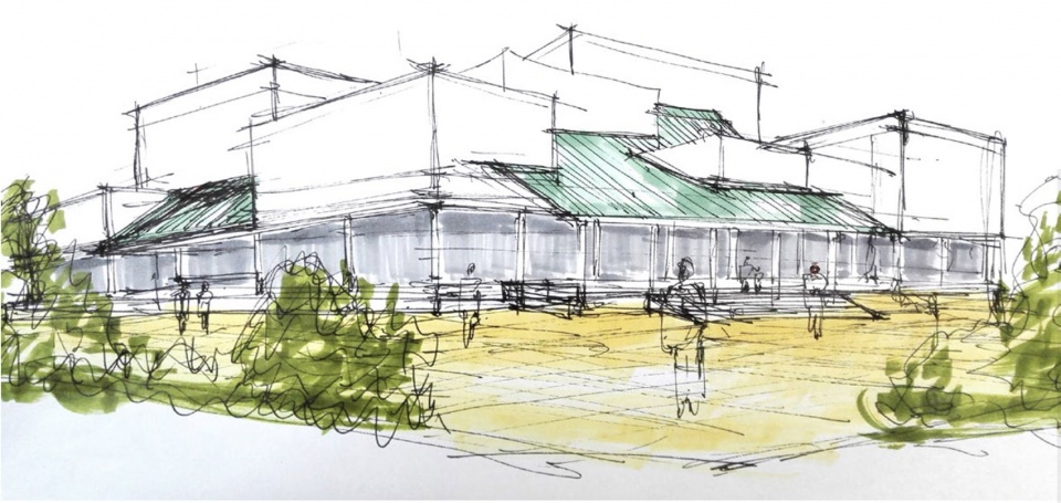 three in one construction project of song county by wh studio
