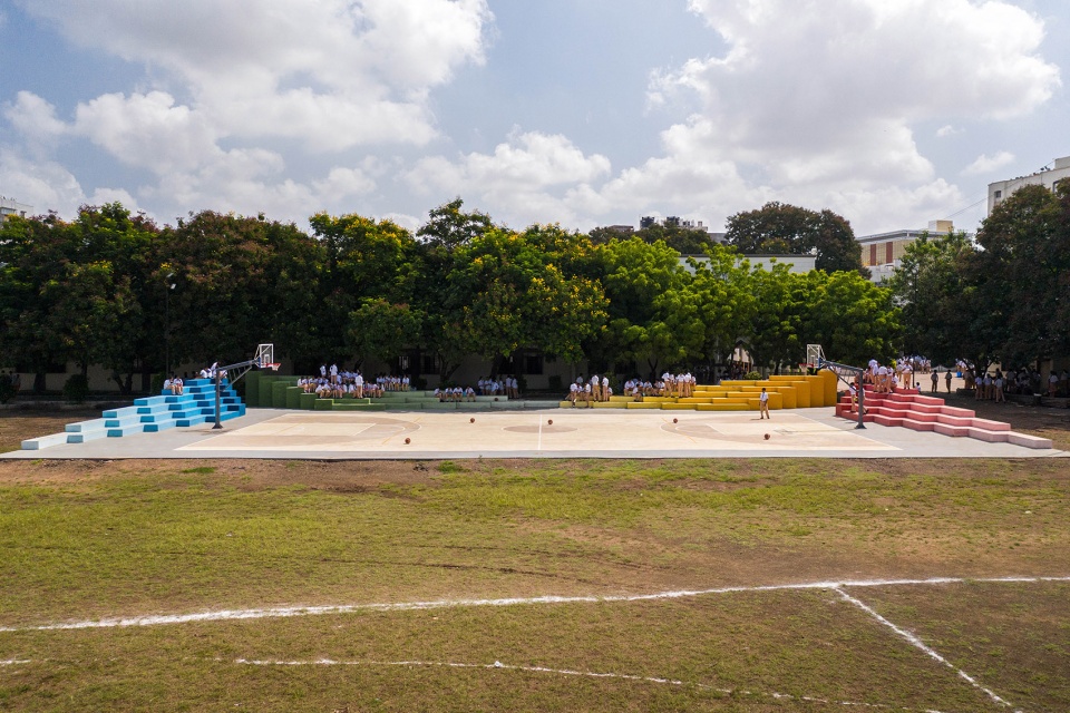 multipurpose court at st marys school by playball studio