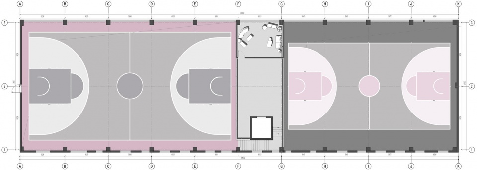 elmtsports basketball hall by parallect design