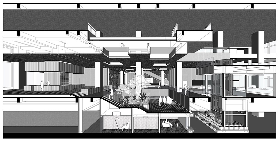 Public Space of Goertek Global R and D Headquarters MAT Office