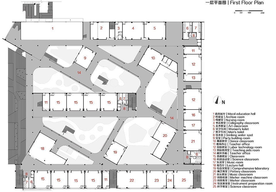 Quzhou Xinhua No 2 Primary School China by LYCS Architecture