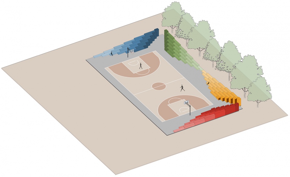 multipurpose court at st marys school by playball studio