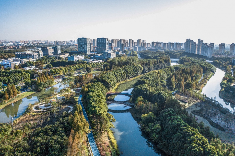 kunshan miaojing river china by plat studio