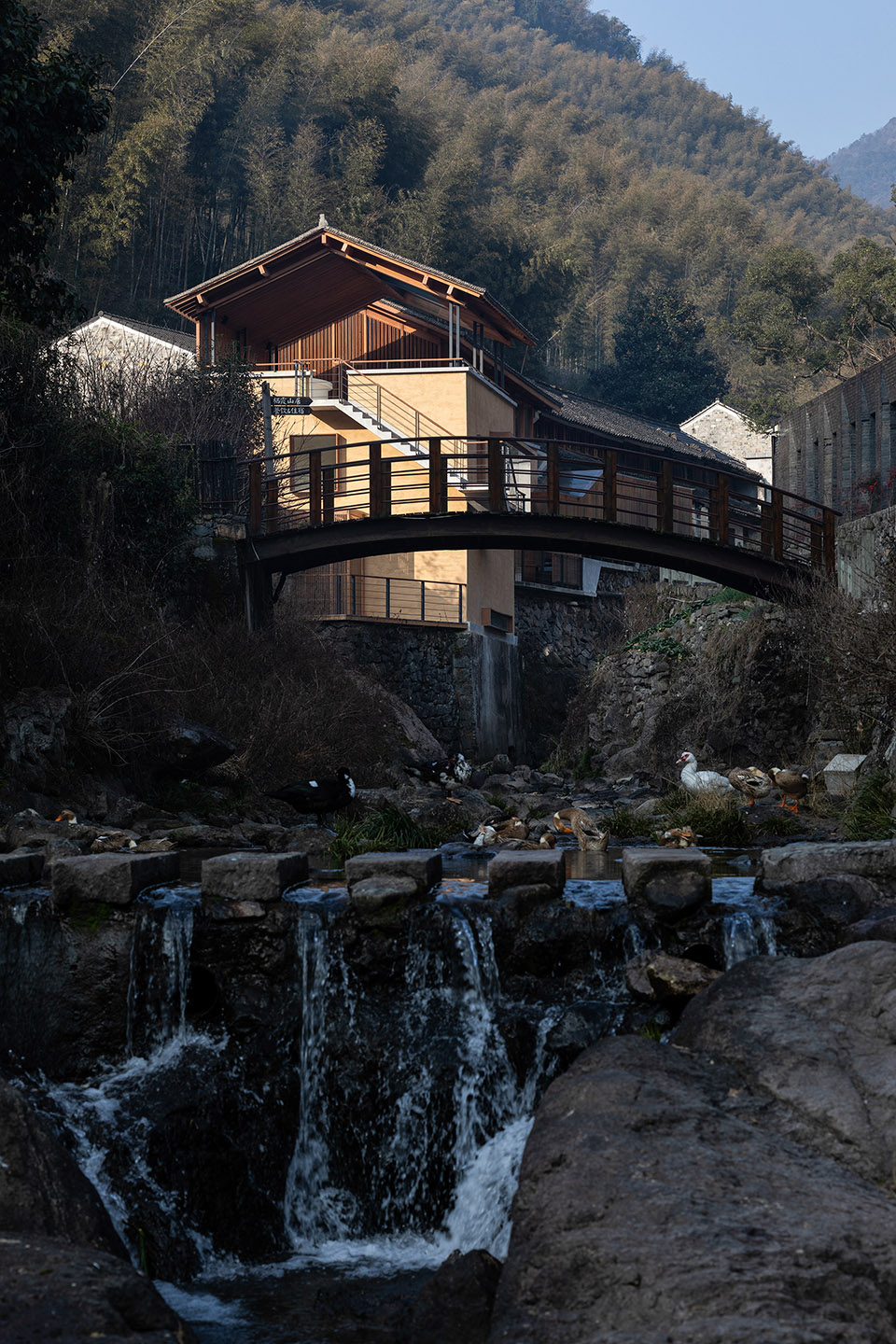Riverside Restaurant adapted from the power station Qixiakeng Village Fenghua by Shulin Architecture Firm