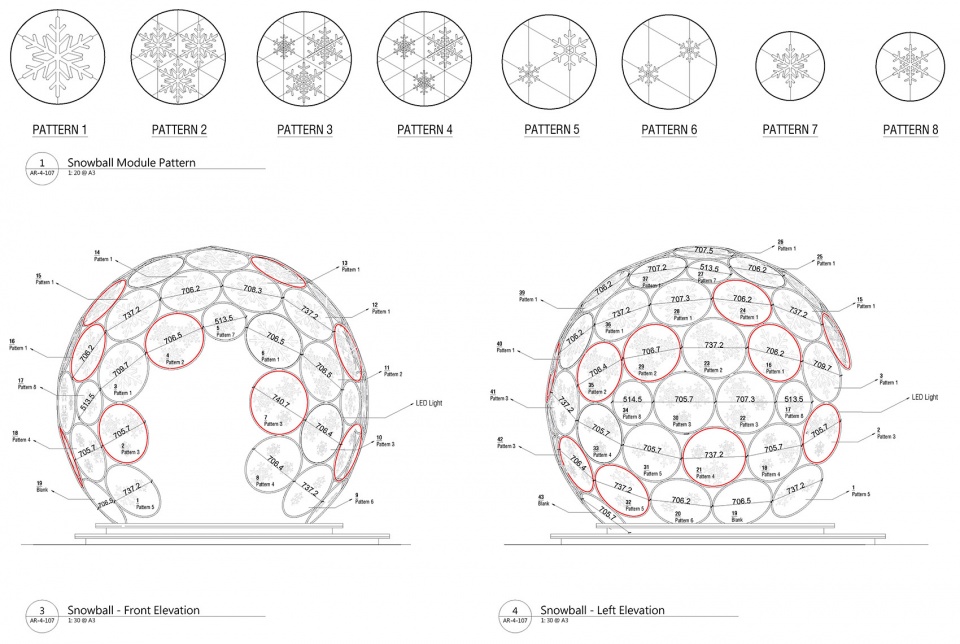 enchanting snowflakes by aaam architects