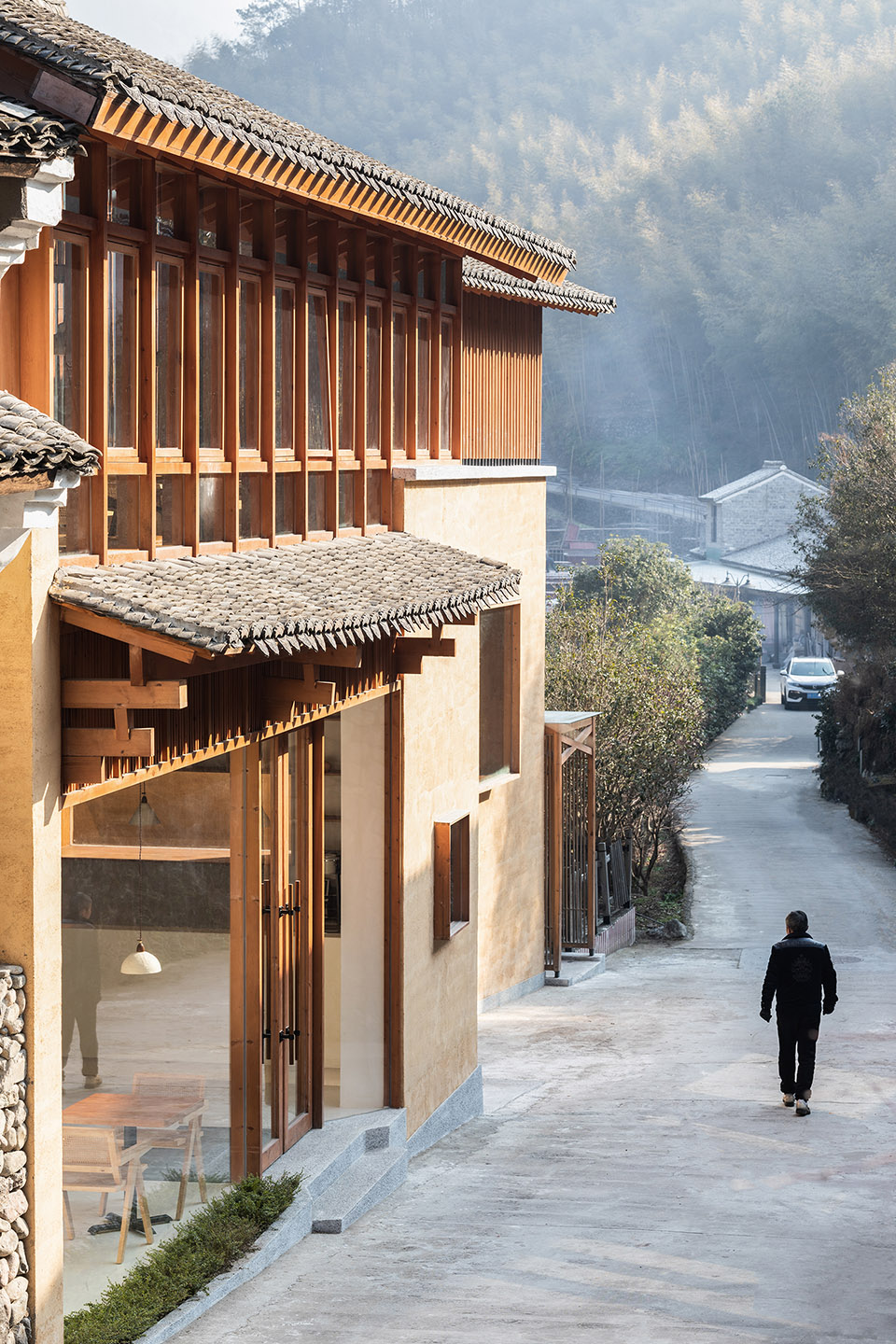 Riverside Restaurant adapted from the power station Qixiakeng Village Fenghua by Shulin Architecture Firm