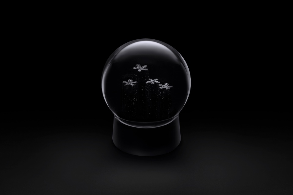 invisible snow globe by nendo