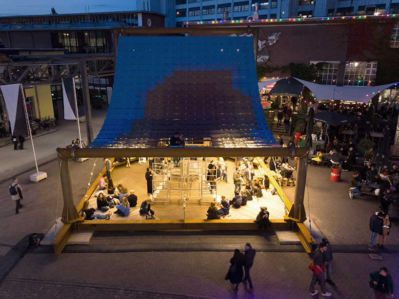 solar pavillion of dutch design week by v8 architects marjan van aubel studio