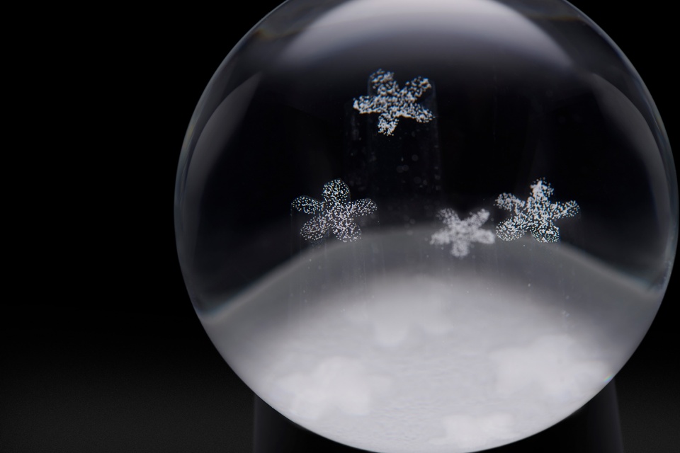 invisible snow globe by nendo