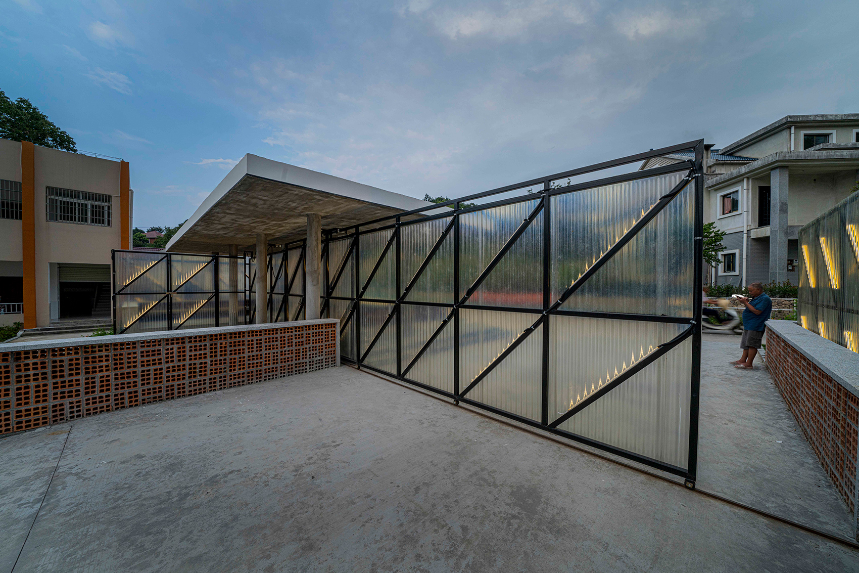 entrance-design-of-rural-training-center-in-niujiaochong-village-by-fu