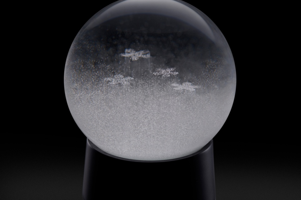 invisible snow globe by nendo