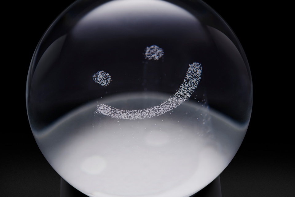 invisible snow globe by nendo